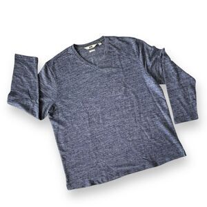 JOSEPH ABBOUD Men's LS V 100% Cotton‎ Top Blue Heather EUC Size 2X